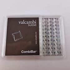 100 gram Silver Bar Valcambi Suisse 100x1 Gram Silver CombiBar Certified Assayer