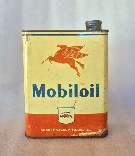 Bidon huile mobiloil - bidon, d'huile