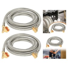 Tuyau de lave-vaisselle professionnel avec raccords : coude mâle 3/8"