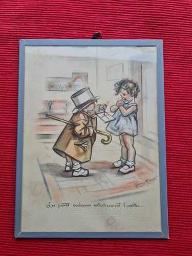 Grande gravure ancienne - grande,