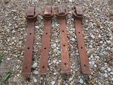 4 grosses roulettes pentures portail bois 2 vantaux coulissant ancien Ht 59 cm