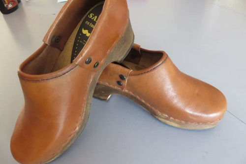 Sabots fermés cuir bois - sabots,