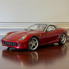 1/18 Ferrari 599 GTB Ruby/Silver Hot Wheels Elite Diecast Car | Rolling Wheels