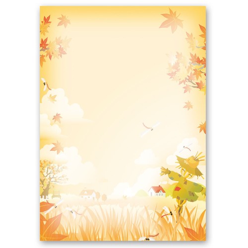 Papier motif épouvantail - papier,