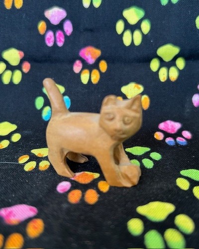 Mini chat sculpte bois - mini, 3