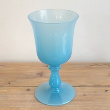 Calice verre opalin bleu - verre,