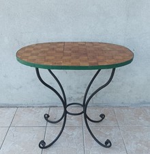 Table console en fer forgé et