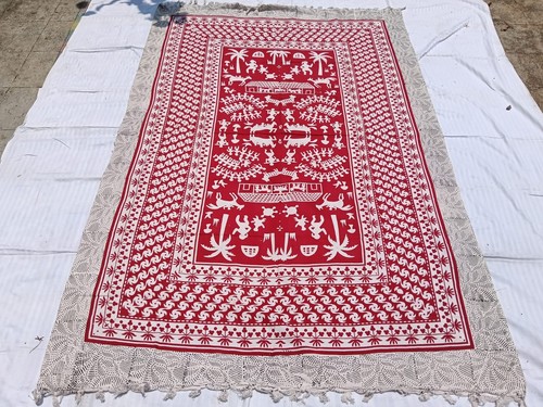 Couvre lit indien - indien, blanc
