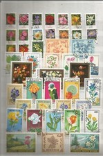Timbres fleurs Flores Flowers