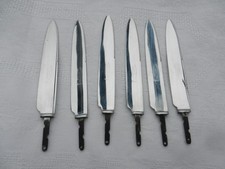 lot de six lames de couteaux de cuisine vintage