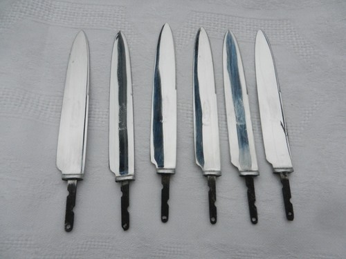 Lot six lames couteaux - six, de