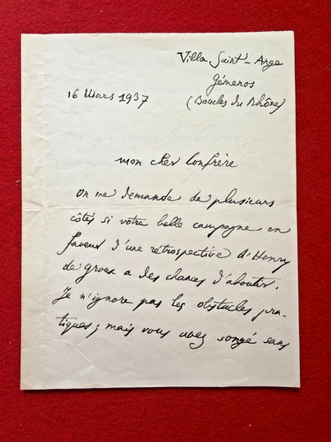 Cl27 lettre autographe - cl27-lettre,
