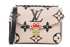 LOUIS VUITTON  Empreinte Monogram Giant Crafty Pochette Metis Creme Black