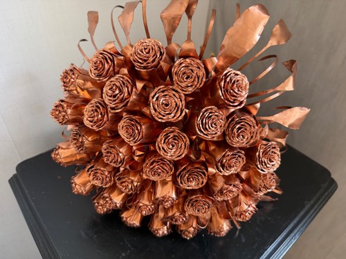Bouquet fleurs cuivre - bouquet, de