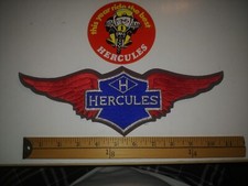 *  2 RARE HERCULES MOTO MOTORCYCLE MC  STICKER DECAL PATCH CREST VINTAGE 70S  *