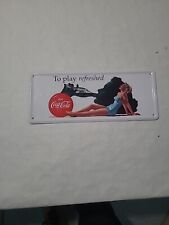 COCA COLA - PLAQUE METAL TO PLAY REFRESHED DRINK COCA-COLA
