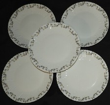 PORCELAINE DE LIMOGES JAMMET SEIGNOLLES "FORME VENUS" x5 assiettes à dessert