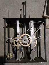 Horlogerie Horloge Comtoise  1 mouvement A Compléter Cheminée Arrière 