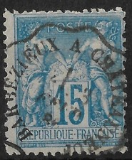 FRANCE - TYPE SAGE N° 90 OBLITERE CACHET CONVOYEUR BARBEZIEUX A CHATEAUNEUF