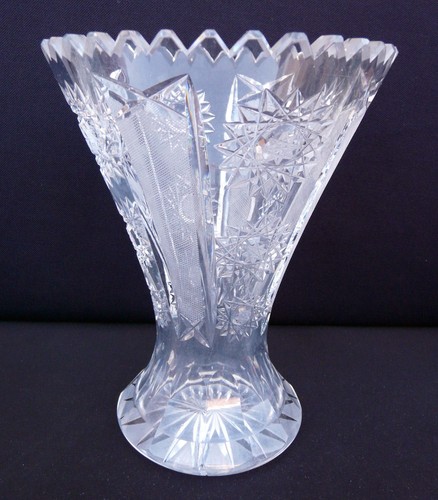 Haut lourd vase - haut, cristal