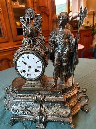 Pendule cheminée bronze - cheminée, en