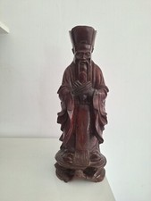 Precious Wood Buddha Statue Sculpture Asia. Buddhism Figure 