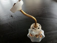 Porcelain gooseneck sconce golden tulip with flowers