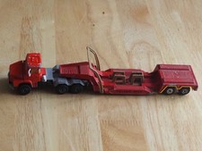 Majorette 1/60 camions saviem et scania avec remorque porte bateau.pour pièces.