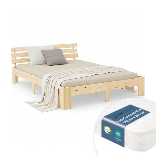 Cadre lit 140x200 bois avec - 140x200, en