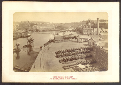Brest the military port view - port,,