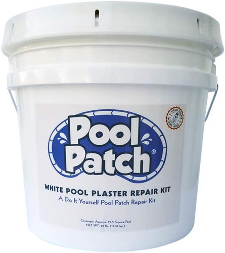White pool plaster repair - pool,