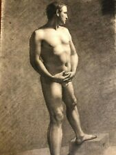 Academy & Drawing & Nude Male & Man & 19th Century & Anonymous 