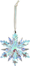 Radiant Crystal Snowflake Glass Hanging Ornament