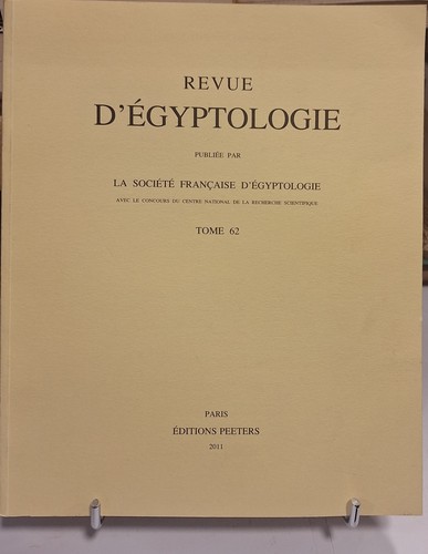 Revue égyptologie tome - revue,
