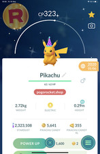 Shiny Pikachu Purple Party Hat