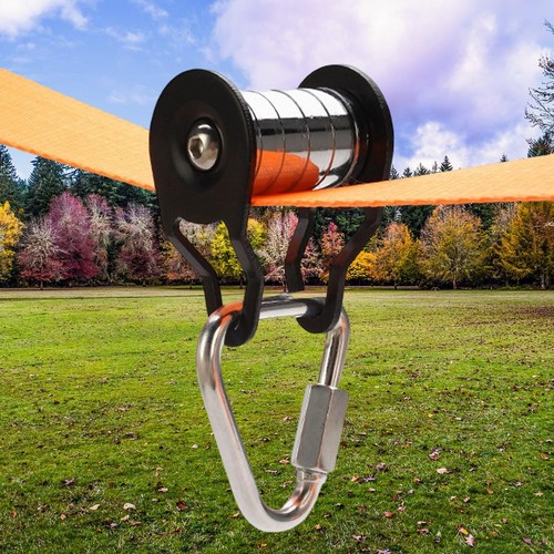 Slackline poulie tyrolienne