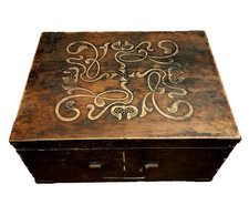 Ancien Coffre En Bois Avec