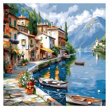 Painting Numero Adult Painting by Numero Adult Landscape Painting Numero Lake...