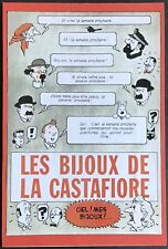 TINTIN Bijoux de la Castafiore Jolie PLV artisanale 30 X 20 cm Excellent état