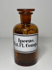 Flacon de pharmacie verre brun
