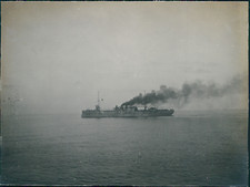 France, Contre-Torpedo Boat "Fourche", 1912, Vintage silver print Vintage silver p