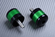 Paire D'Embouts de Guidon Couleur Vert Ø 31 mm KAWASAKI KLE500 KLE 500 1991-2006