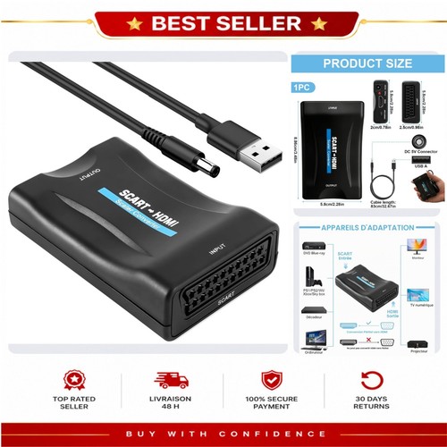 Adaptateur péritel vers hdmi - vers,