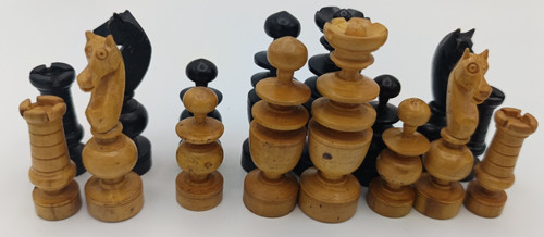 Ancien jeu échecs bois - ancien, en