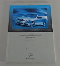 Workshop Manual Introduction Mercedes CLK Cabriolet W 209 status 03/2003