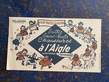 ADVERTISING BLOTTER "SNOW BOOTS BOOTS AND EAGLE SHOES"