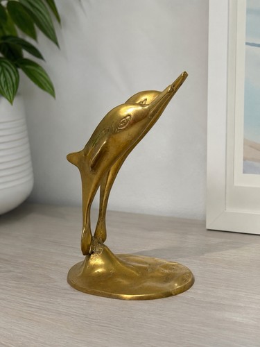 Sculpture dauphin laiton - sculpture,