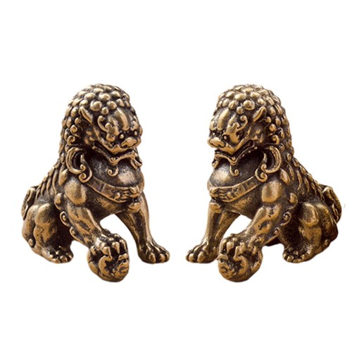 Statue lion chinois en - statue,