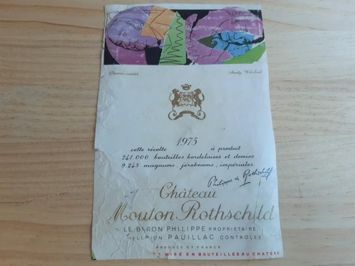 étiquette vin chateau mouton - étiquette,