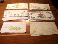 Linge ancien  Lot de 6 Porte